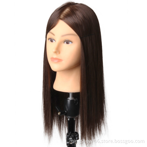 100% High Temperature Fiber Hair Training Head Hairdressing Practice Training Mannequin Doll Head For Sale